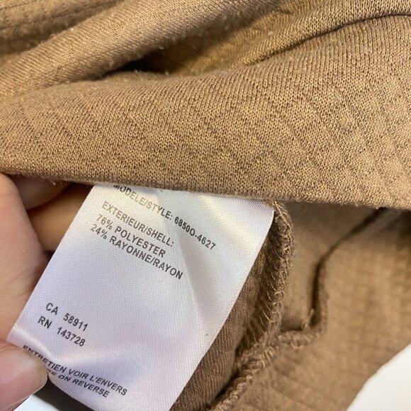 Tribal Jeans Brown Quilted Mock Turtleneck Sweatshirt - Picture 5 of 9